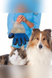 Köpek Kedi Saç Tüy Toplama Temizleme Eldiveni Yapışkanlı Tarama - 2