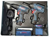 BOSCH GSR 120-LI + GDR 120-LI Akülü Vidalama Seti 12 Volt 2.0 Amper - 2