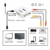 PrimeX PX-1225 AV to HDMI Görüntü Çevirici/Dönüştürücü 720P, 1080P (USB Enerji Kablo Dahil) - 3