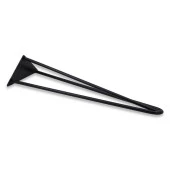 Üçgen Mobilya Masa Sehpa Ayağı 40 cm Mat Siyah Metal Ayak thumbnail 3