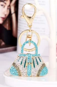 Kristal Taşlı Çanta Anahtarlık Mavi No.1 thumbnail 12