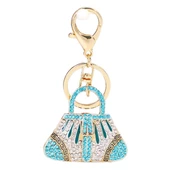 Kristal Taşlı Çanta Anahtarlık Mavi No.1 thumbnail 1