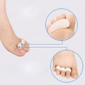 Bunionettes Ayak Çekiç Parmak 3 Parmağa Geçen Çekiç Koruyucu Makaralı 1 Çift Silikon Yastıklı - 4