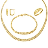 Taşsız 14 Ayar Altın Düğün Takı Seti - 1