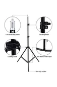 200 Cm Metal Tripod Fotoğraf Stüdyo Lamba Tutucu Lamba Işık Ayağı TripotTelefon Tutucu - 4