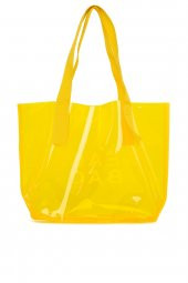 Bagmori Sarı Beach Bag Baskılı Şeffaf Plaj Çantası thumbnail 3