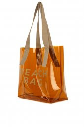 Bagmori Vizon Beach Bag Baskılı Şeffaf Plaj Çantası thumbnail 2