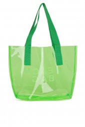 Bagmori Yeşil Beach Bag Baskılı Şeffaf Plaj Çantası - 3