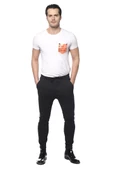 Erkek Slim Fit Beli Bağcıklı Fermuarlı Rahat Spor Jogger Pantolon - 5