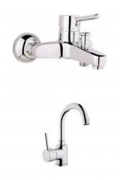 Delta Lavabo Bataryası + Aç Kapa Banyo Bataryası - 1