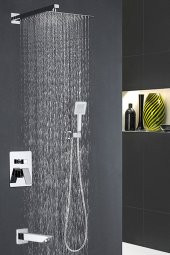 Banyo Bataryası Dahil Ankastre Panel Duş Seti Krom - 2
