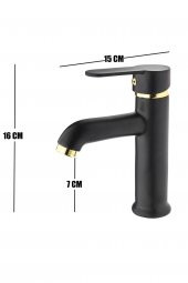 Pisa Aç Kapa Lavabo Bataryası Black Gold - 2