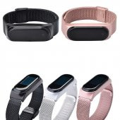 Xiaomi Mi Band 4 Mi Band 3 Kaliteli Metal Hasır Kordon Kayış - 1