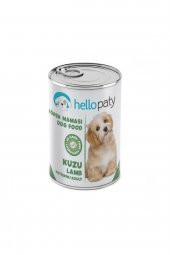 24 Adet 415 gr Yetişkin Kuzu Etli Mama 24lü Yaş Konserve Köpek Maması 24-Adet-HelloPaty-Köpek-Kuzu - 1