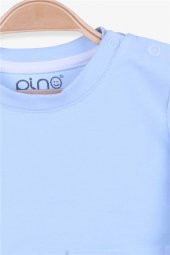 Erkek Bebek Sweatshirt Arma Baskılı Açık Mavi (4-6 Ay) - 3