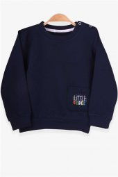 Erkek Bebek Sweatshirt Arma Baskili Lacivert (4-9 Ay) - 1