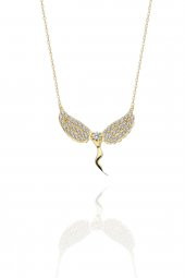 14 Ayar Altın İyilik Meleği Melek Kolye thumbnail 1