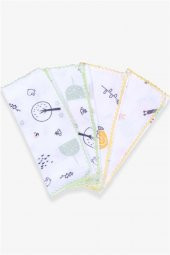 Bebek Müslin Mendil Desenli Karışık Renk Mood (18 X 30 Cm) - 1