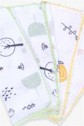 Bebek Müslin Mendil Desenli Karışık Renk Mood (18 X 30 Cm) - 2