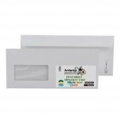 Diplomat Zarf Pencereli 10.5x24 Cm Beyaz 90 Gr Silikonlu 100lü 1 Paket Artlantis 105*240 Mm Para Zarfı Beyaz 100 lü 1 Paket - 1