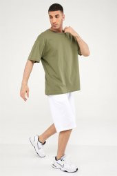 Oversize Erkek Tshirt-HAKİ - 2
