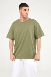 Oversize Erkek Tshirt-HAKİ - 4