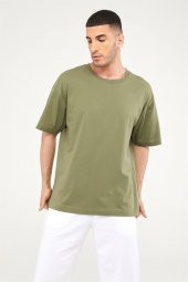 Oversize Erkek Tshirt-HAKİ - 5