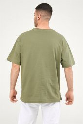 Oversize Erkek Tshirt-HAKİ - 7