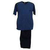 Erkek Büyük Beden Battal Boy Süprem V Yaka-Kapri Takımı - 4