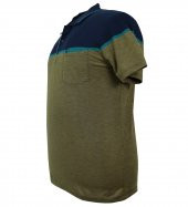 Büyük Beden Erkek Tişört Panolu Pike Polo Yaka Cepli - 7