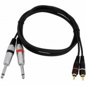 2 Rca Erkek-2 6.3 mm Erkek Kablo 1 metre - 1