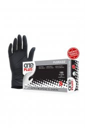 One Plus Nitril Pudrasız Muayene Eldiveni Siyah 100’lü (s) - 1