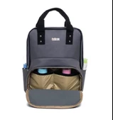 Bebex Bag-S Organizatör Anne Bebek Bakım Sırt Çantası Gri-Siyah - 2
