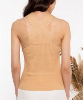 Kadın Camel Çapraz Askılı Bluz thumbnail 3