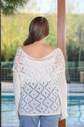 Kadın Mevsimlik Triko Beyaz Bluz - 4