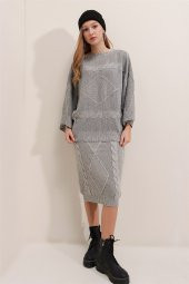 Kadın Yarasa Kol Kayık Yaka Bej 2li Takım - 4