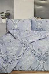 Çeyiz Diyarı Stella Ranforce Çift Kişilik Nevresim Takımı Mavi thumbnail 2