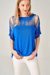 LAZER KESİM BLUZ - 1