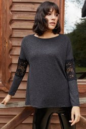 KOLU DANTELLİ BLUZ thumbnail 2