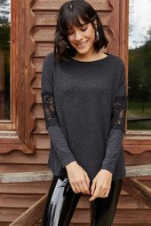 KOLU DANTELLİ BLUZ thumbnail 3