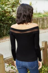 TÜL DETAYLI KAYIK YAKA BLUZ - 3