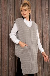 Kadın Vizon V Yaka Panço - 2