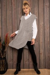 Kadın Vizon V Yaka Panço - 1