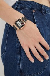 Aqua di Polo 1987 Unisex Siyah  Retro Çiçek Desenli Dijital Kol Saati APWA063802 thumbnail 1