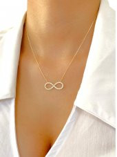 14 Ayar Altın Büyük Sonsuzluk Kolye Sonsuz Aşk thumbnail 2