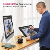 Veikk Vk2200pro 21.5" Ips Fullhd Tam Lamine Ekran, 8 Kısayol,2 Scroll Tuşlu Sağ/Sol El Grafik Tablet - 6