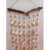 Renkli Boncuklu Deniz Kabuğu Figürlü 7'li Rüzgar Gülü thumbnail 6