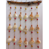 Sarı Kırmızı Boncuklu Galatasaray Temalı Deniz Kabuğu Figürlü Rüzgar Gülü thumbnail 1