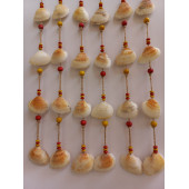 Sarı Kırmızı Boncuklu Galatasaray Temalı Deniz Kabuğu Figürlü Rüzgar Gülü thumbnail 4