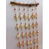 Sarı Kırmızı Boncuklu Galatasaray Temalı Deniz Kabuğu Figürlü Rüzgar Gülü thumbnail 6